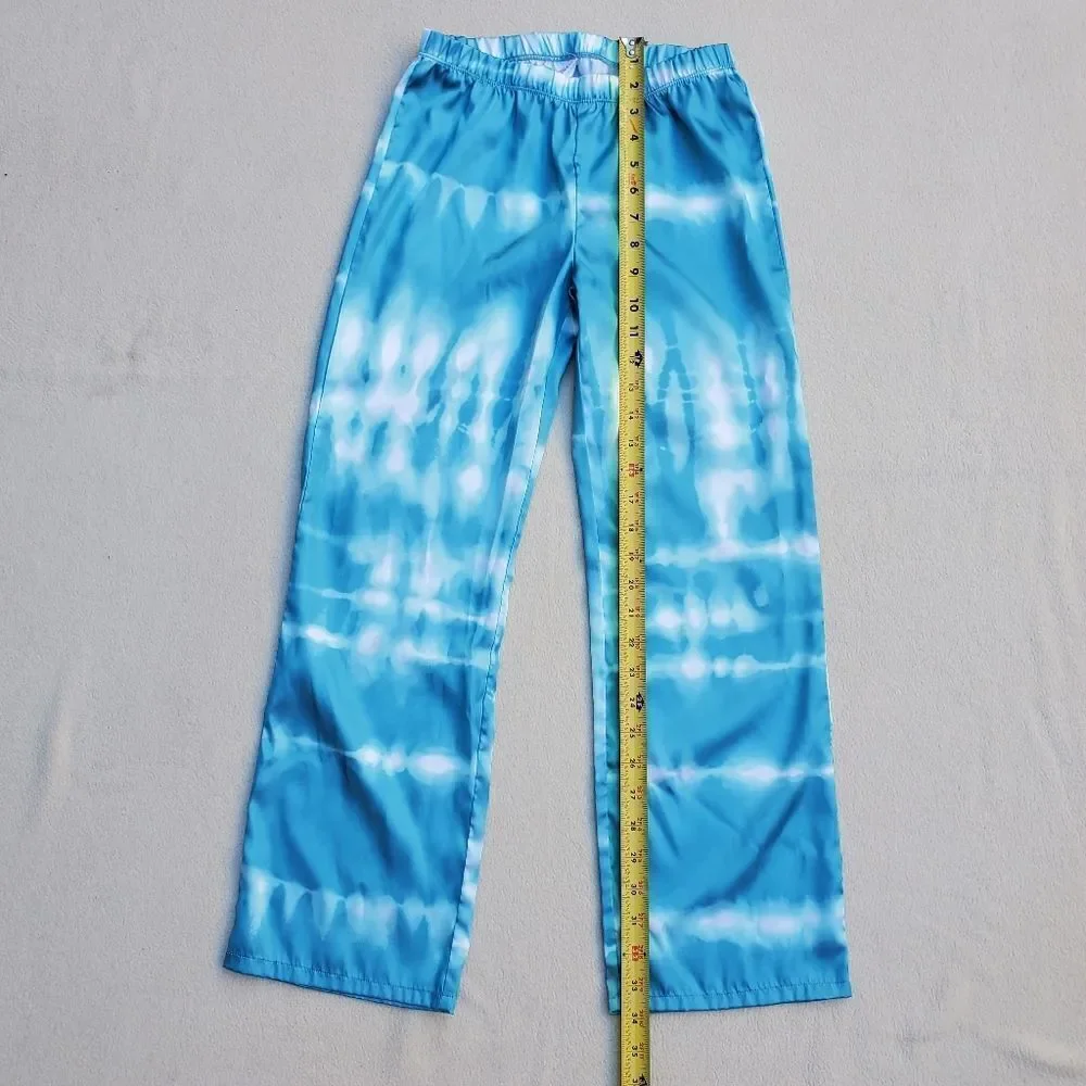 Sleep Justice blue and white tie-dye pajama pants size 10